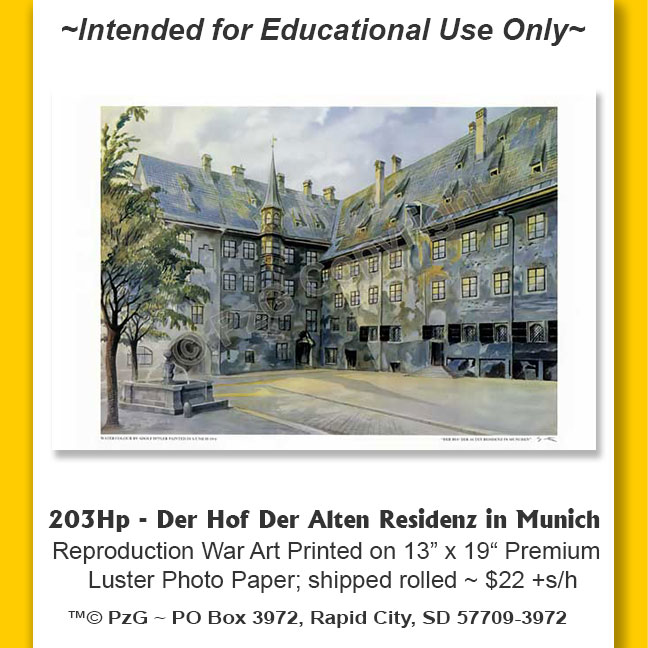 Poster: Der Hof Der Alten Residenz in Munich (Hitler Paintings)