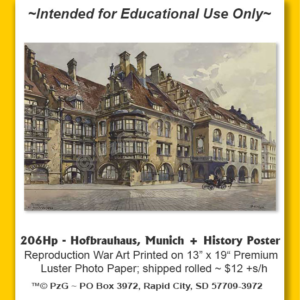 Poster: Hofbrauhaus, Munich + History (Hitler Paintings)