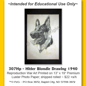 Poster: Hitler Blondie  Drawing 1940 (Hitler Paintings)