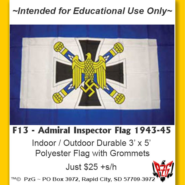 F13 - Admiral Inspector (Admiralinspekteur) Flag 1943-45