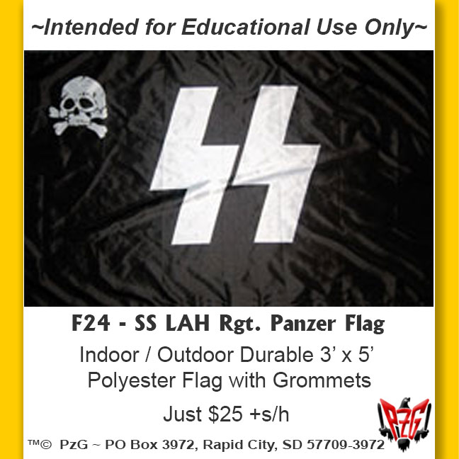 F24 - SS LAH Rgt. Panzer (No Lower Jaw) Flag