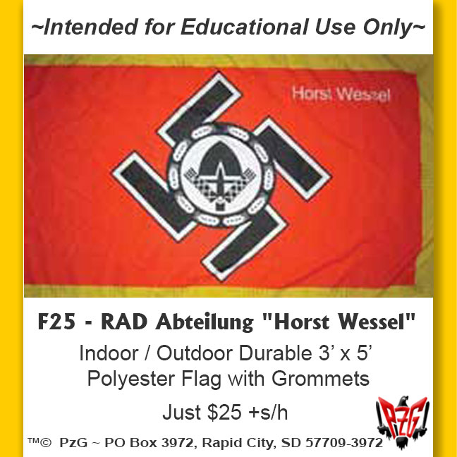 F25 - RAD / Abteilung "Horst Wessel" Flag