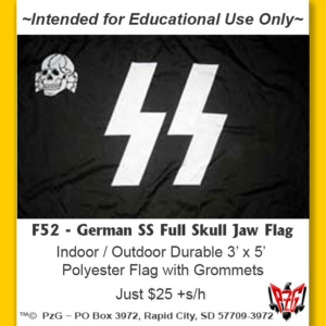 F52 ~ SS Allgemeine Battle Flag (Skull with Full Jaw)