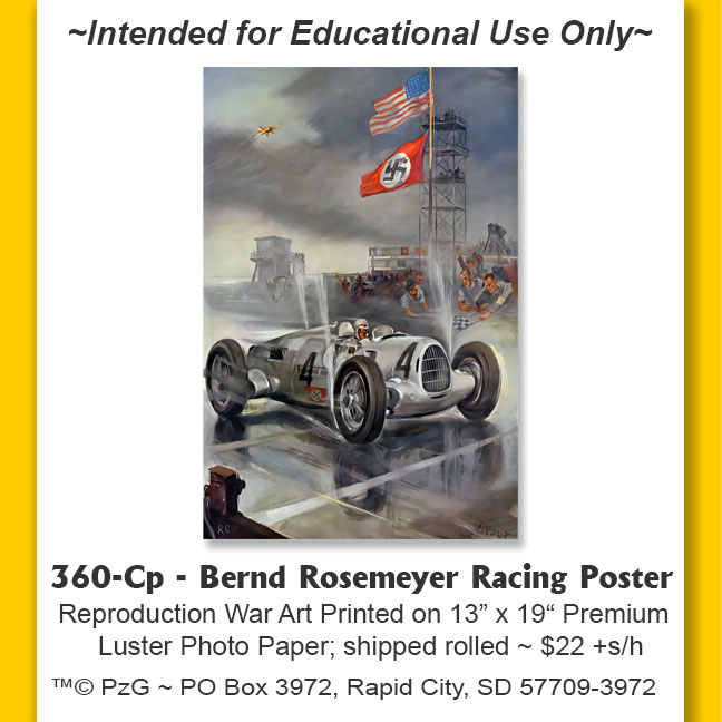 Poster: Bernd Rosemeyer Racing (Pre-War - Commerce)