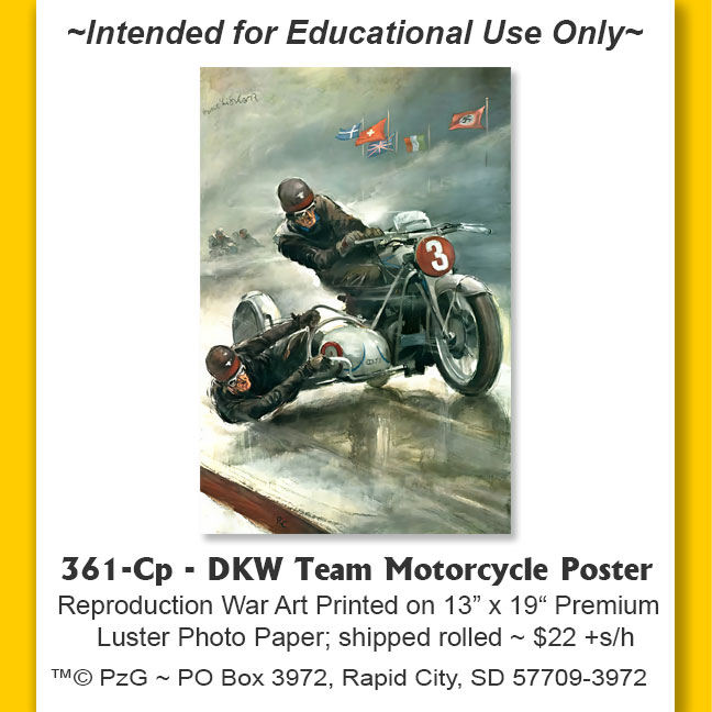 Poster: DKW Team Motorcycle (Pre-War - Commerce)