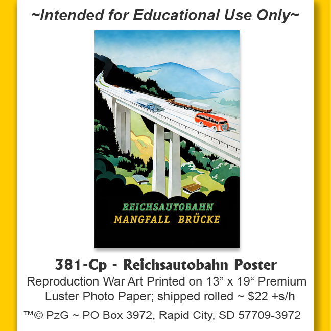 381-Cp - Reichsautobahn Poster