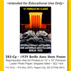 382-Cp - 1939 Berlin Auto Show Poster