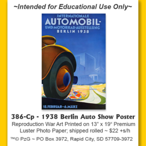 386-Cp - 1938 Berlin Auto Show Poster